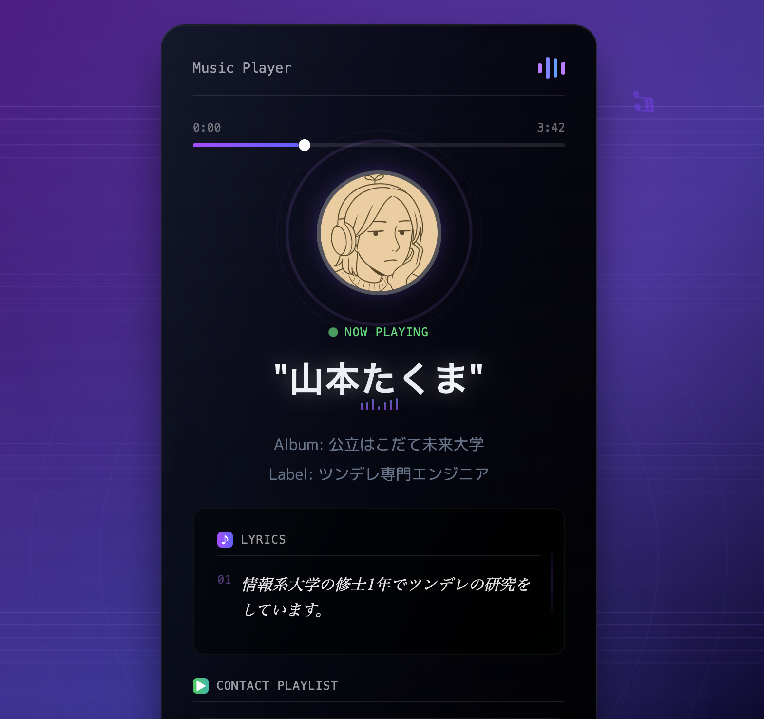 RemeMoreミュージックテンプレートのサンプル